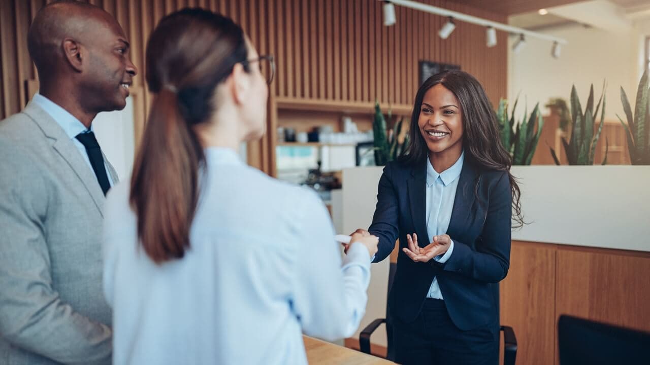 Professional concierge service representative